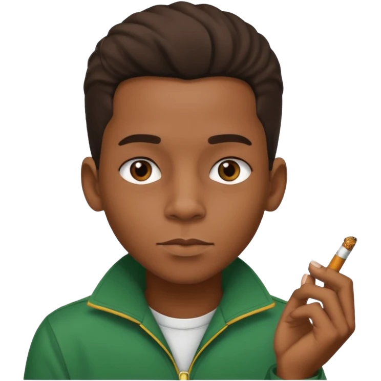 Jamaican stoner boy smoking emoji