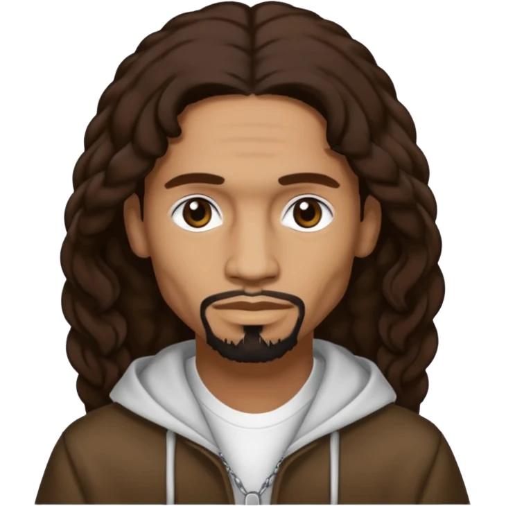 Layzie Bone with dark brown hair emoji