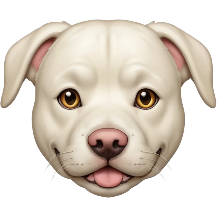 Old White pitbull lab mix  emoji