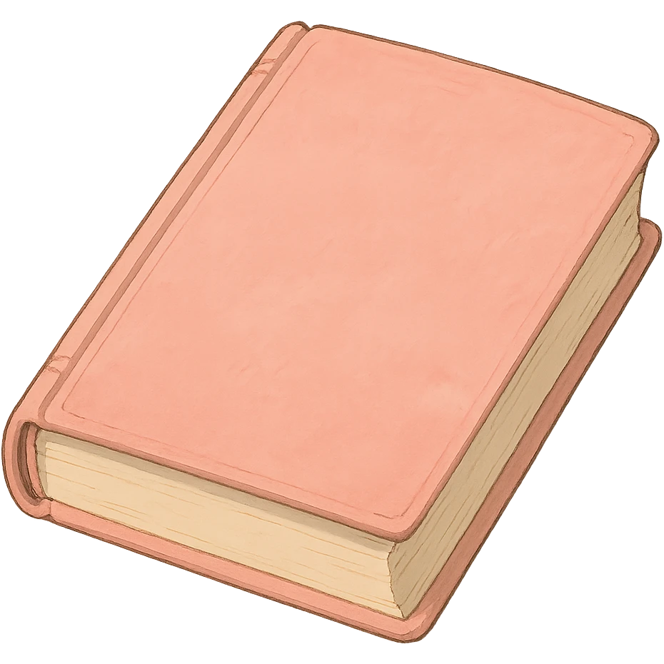 ghibli style light pink book emoji
