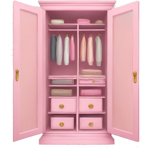 large fancy pastel pink closet emoji