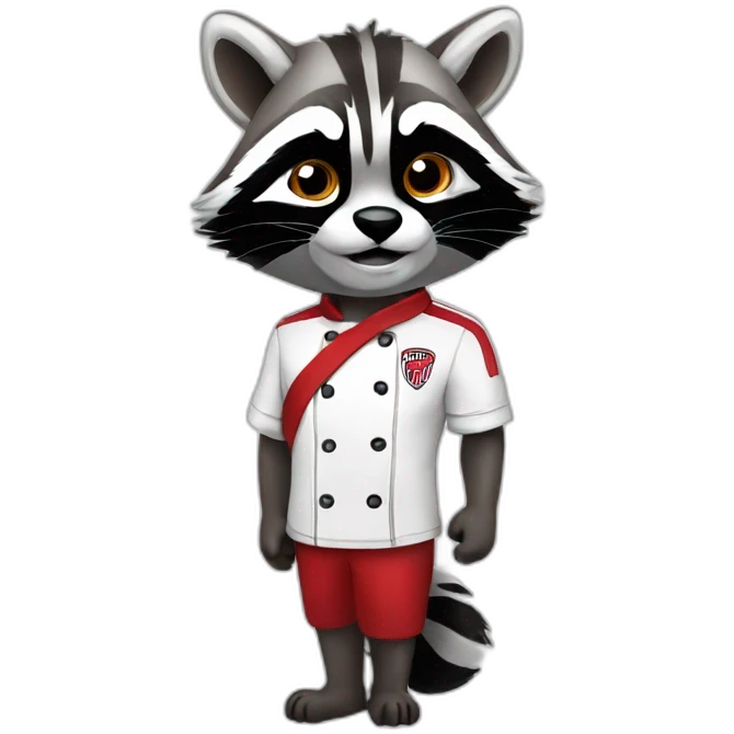 racoon cheff with River Plate T-shirt emoji