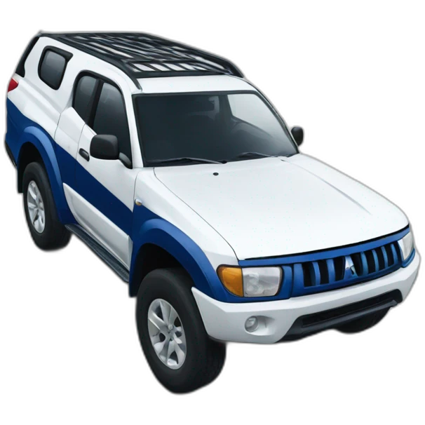 4x4 Mitsubishi bleu and white emoji