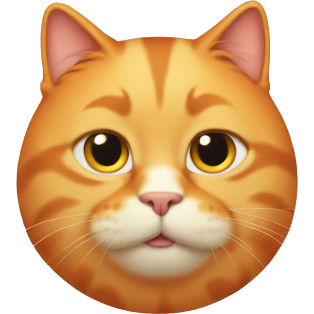 fat orange cat emoji