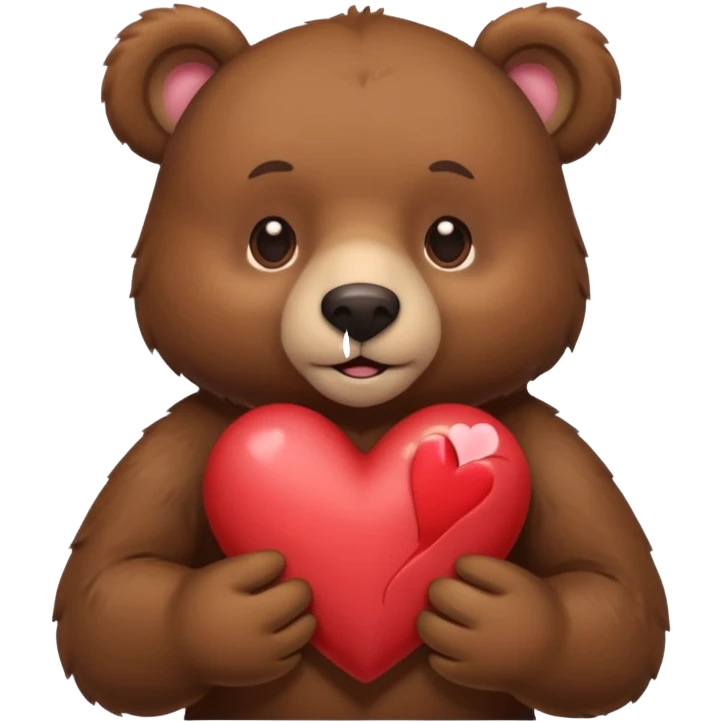 Ours qui tien un cœur  emoji
