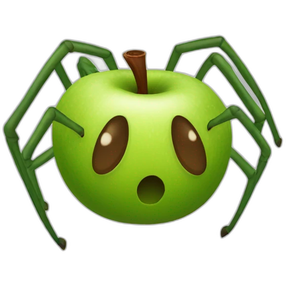 Spider apple emoji
