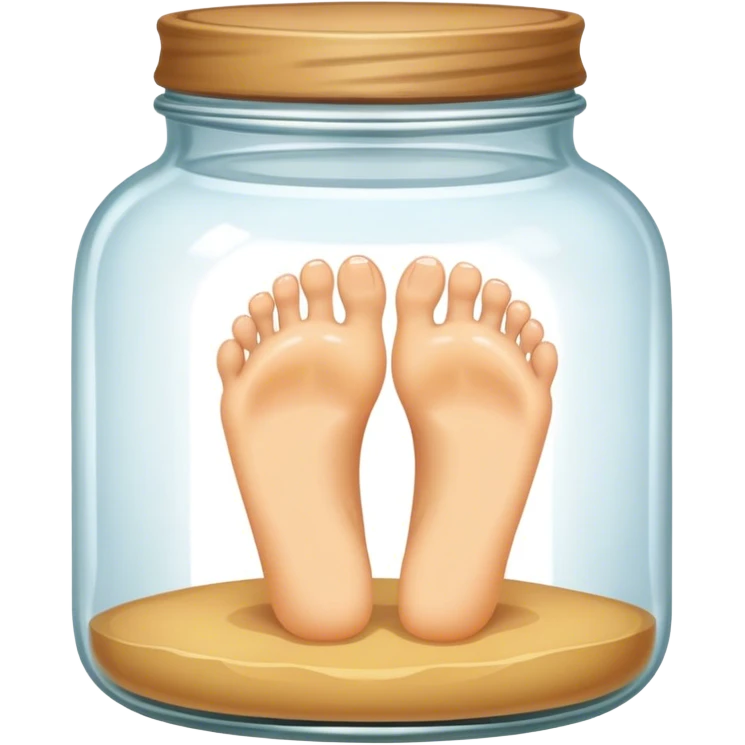 Feet in the middle of the jar emoji