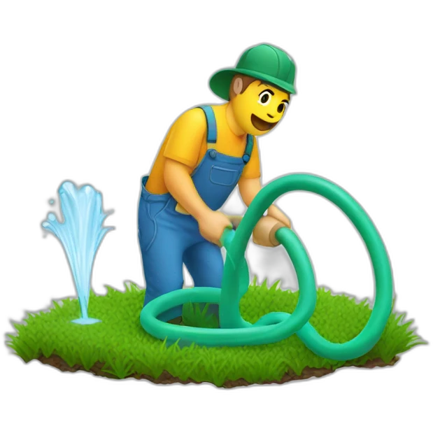 Lawn watering hose emoji