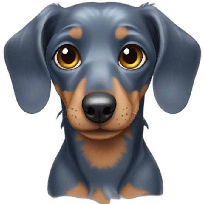 Blue dapple dachshund emoji