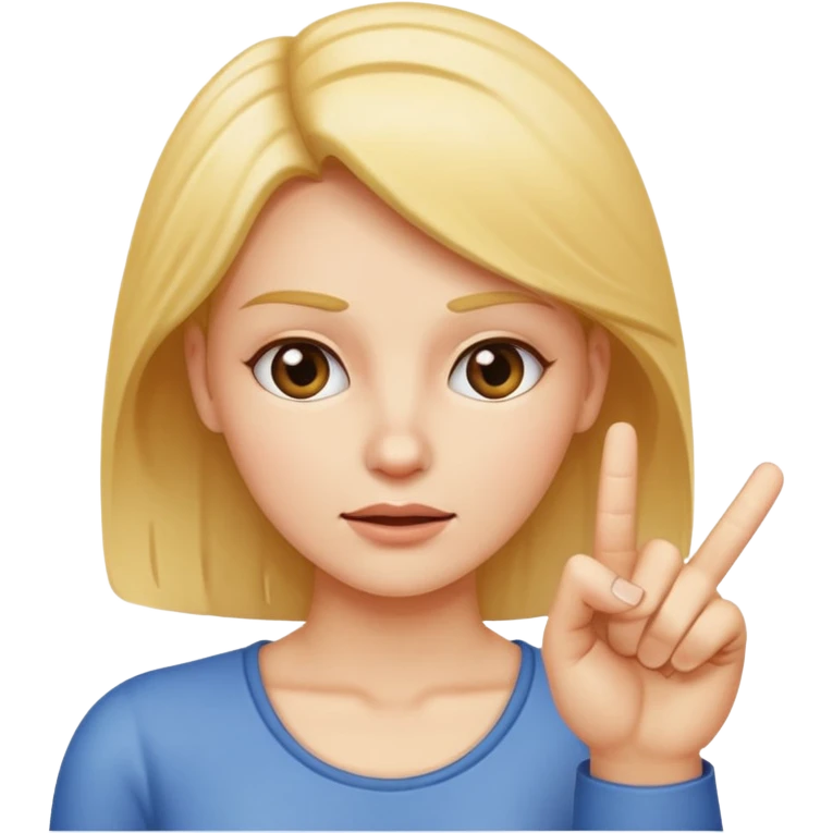 Female shaking index finger saying no emoji