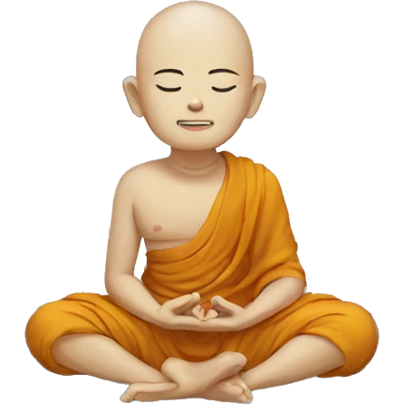 Prostrating Buddhist emoji