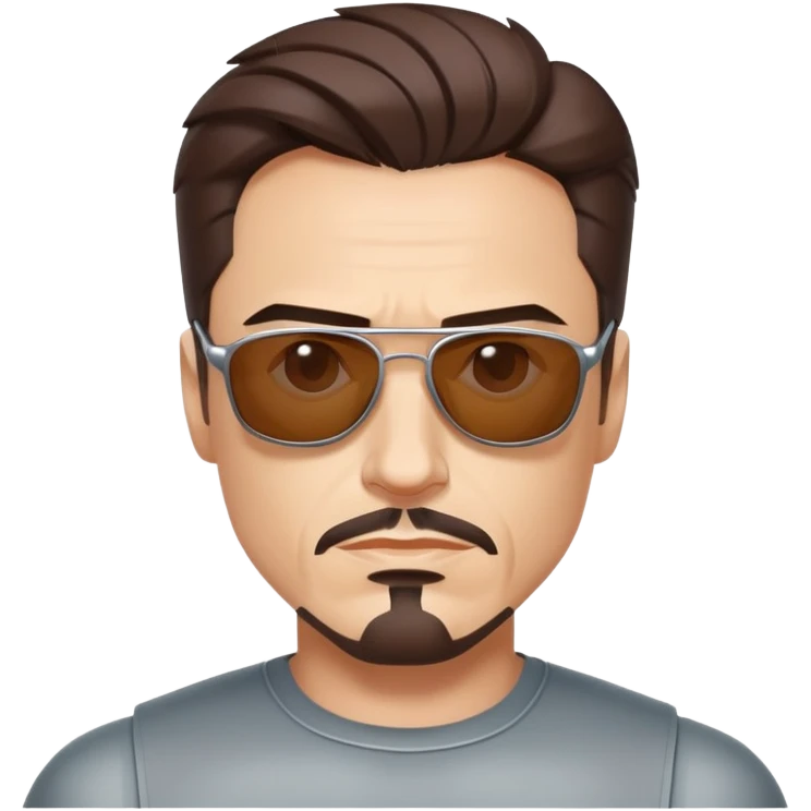 Tony Stark wearing sunglasses, genius billionaire emoji