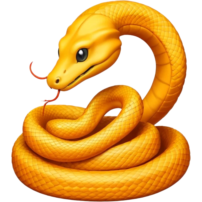 orange snake with yellow hat emoji