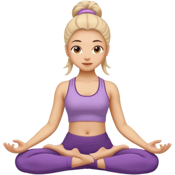 Generate a girl in a yoga pose emoji