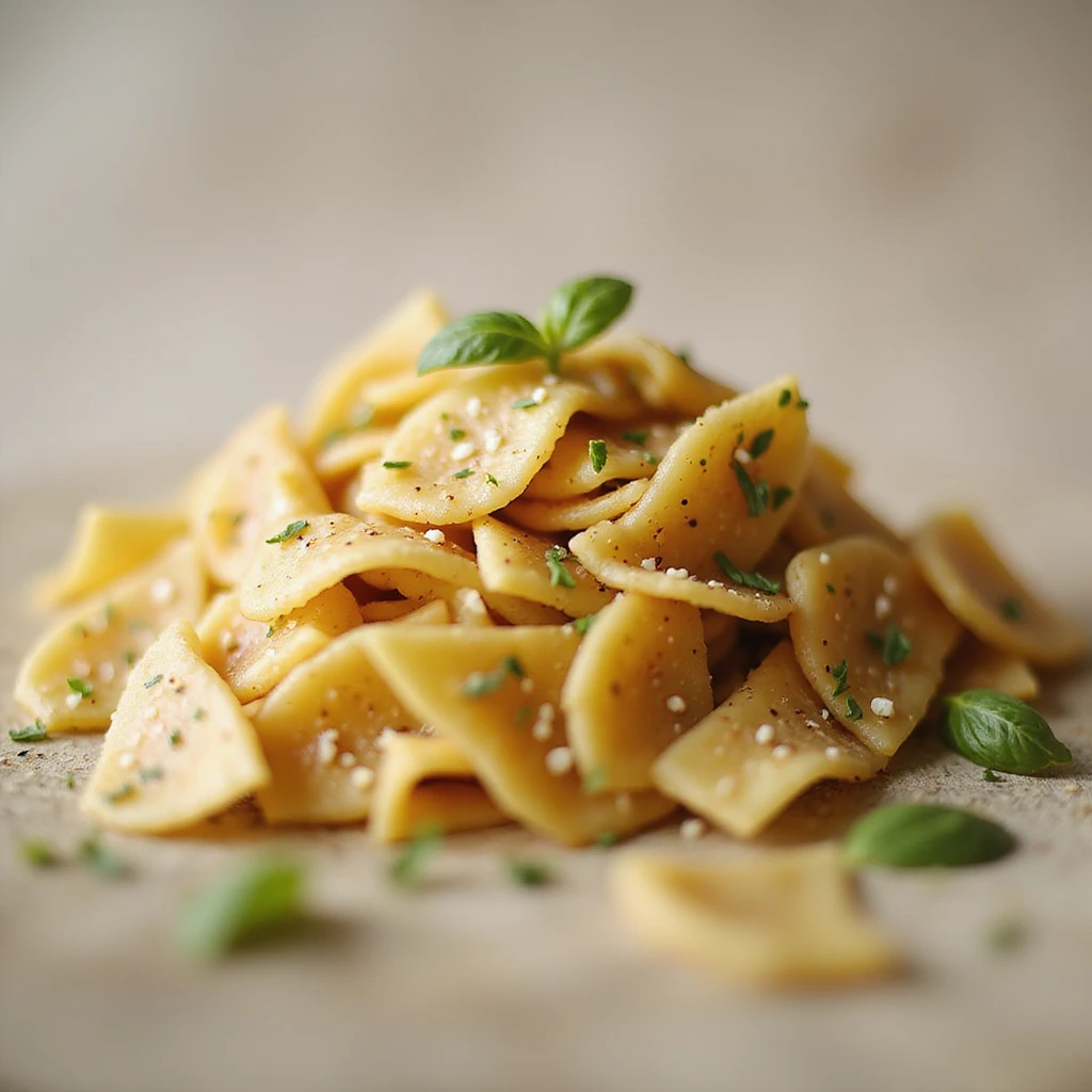 Pasta senza glutine che fluttua in aria, isolata, senza sfondo, iperrealismo 4K emoji