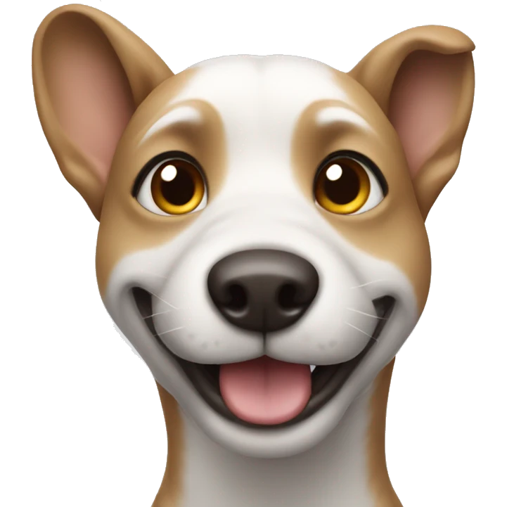 Dog waving hi  emoji