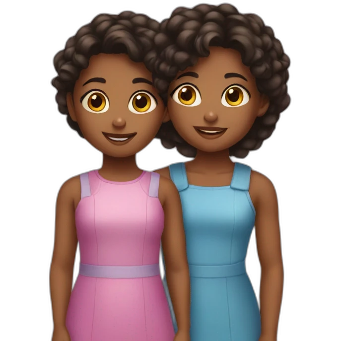 3 and 6 year old sisters emoji