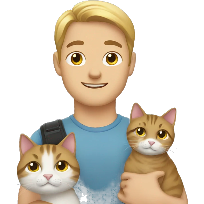 Cat with his owner emoji