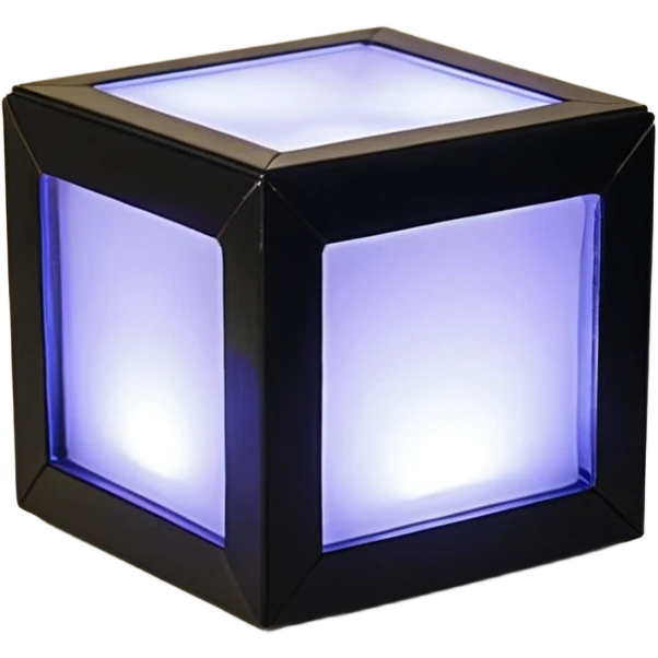 Коробка черная коробка с фиолетовыми светодиодами emoji