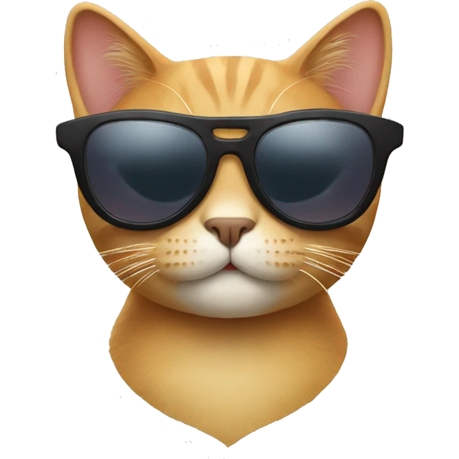 Cat with sunglasses emoji