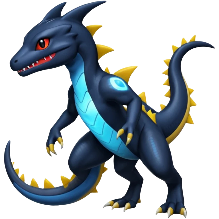 Shiny Salandit-Garchomp-Umbreon-Quilava-Fakémon-hybrid-creature (full body)  emoji