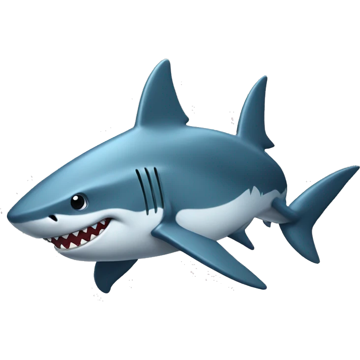 Shark scoring a goal emoji