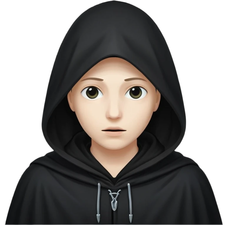 mysterious hooded cant see face from shadow emoji