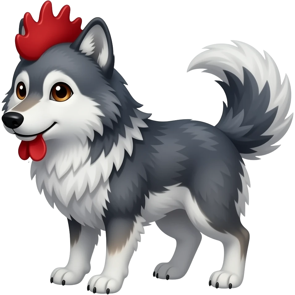 Furry wolf with cock emoji