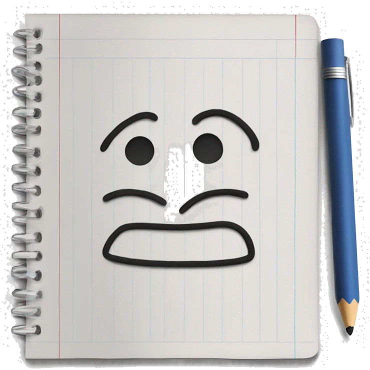 composition notebook and pencil emoji