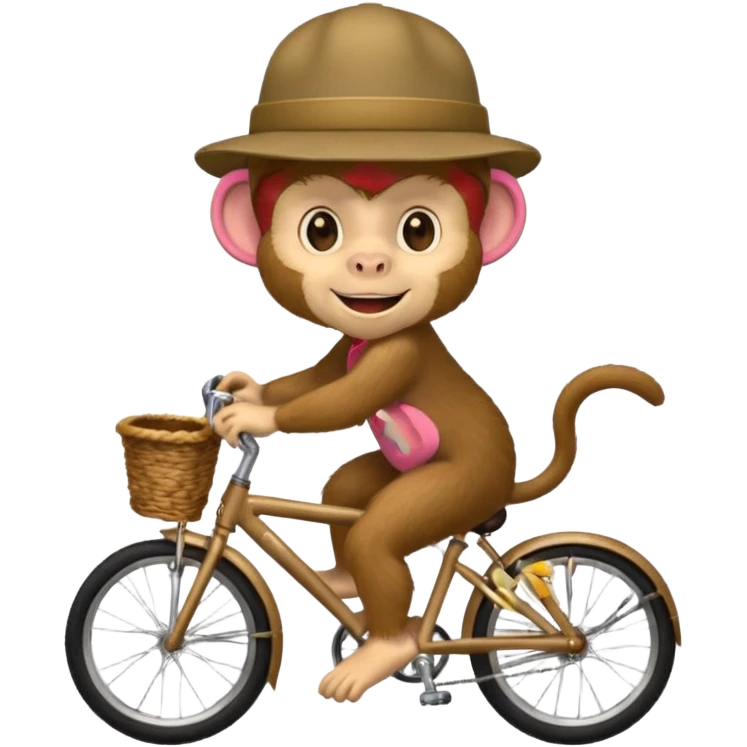monkey riding a bicycle emoji