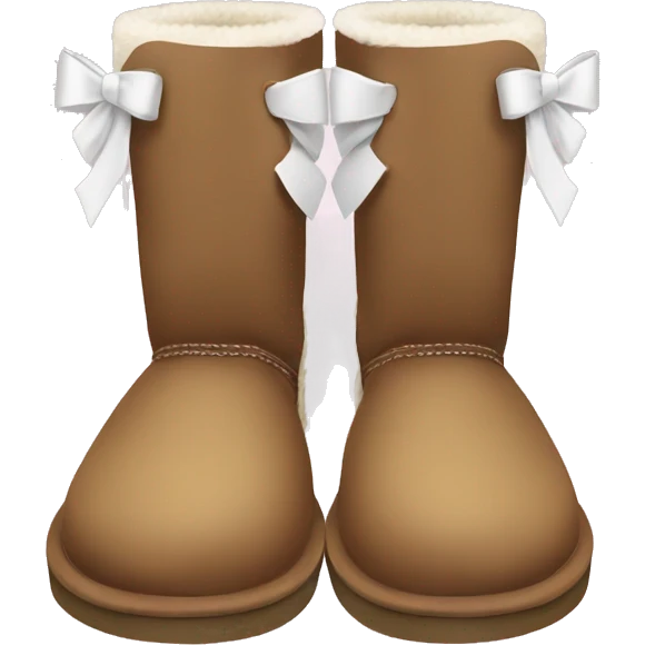 Ugg boots with white bows emoji