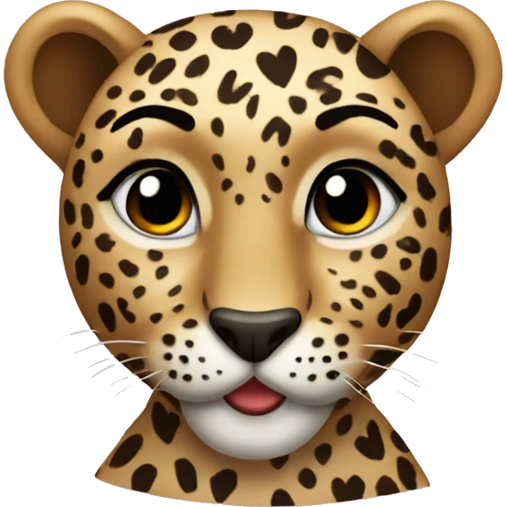leopard hearts  emoji