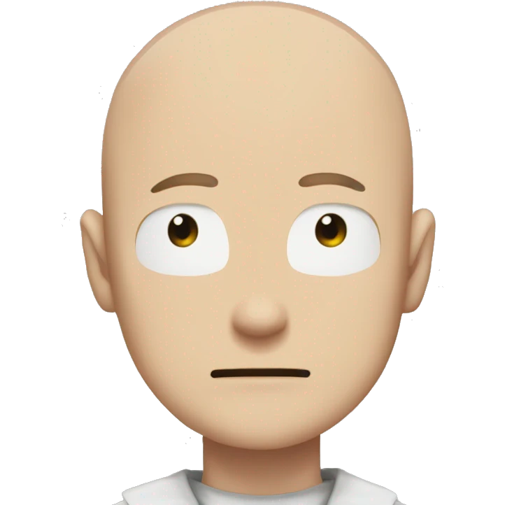 saitama from one punch man, serious mode emoji