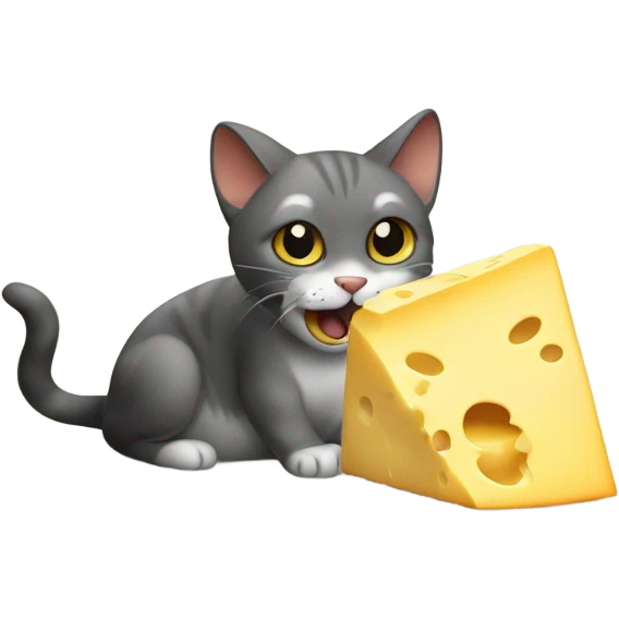 Cat with cheese emoji