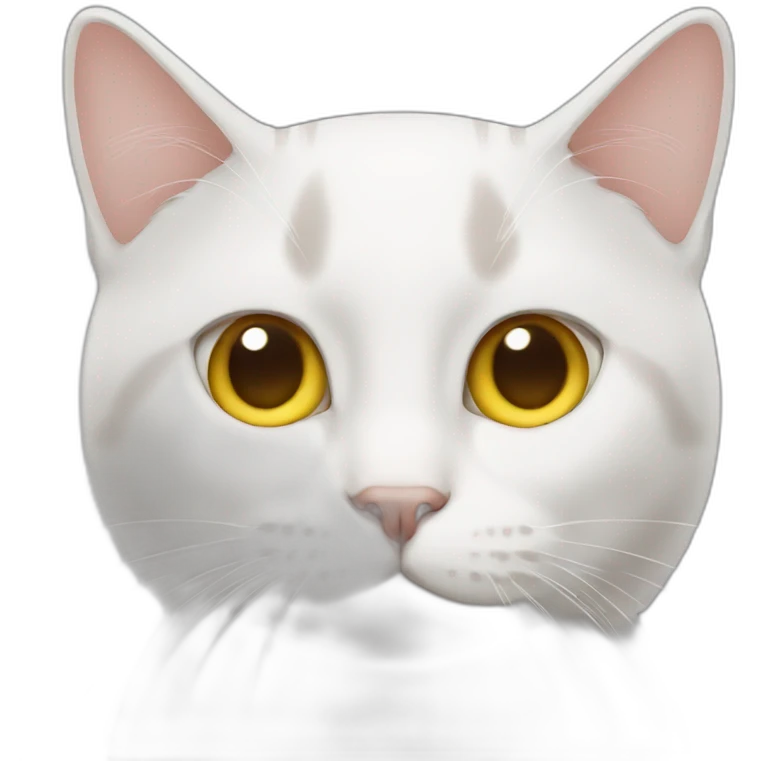 cat without ears and egg shaped emoji