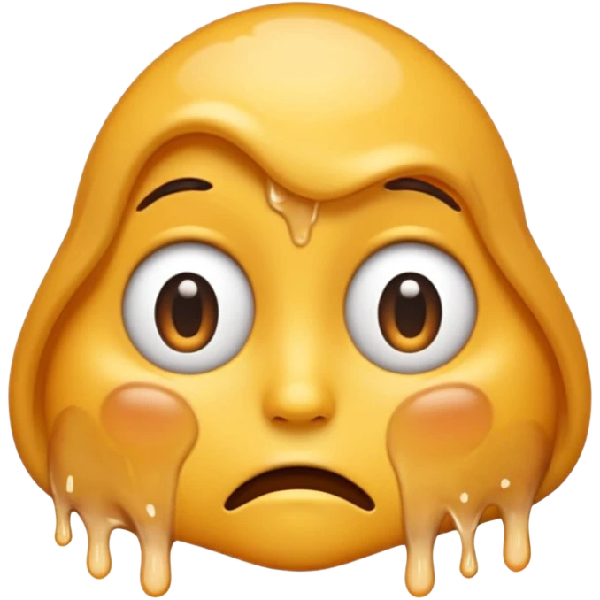 emoji face combining eye rolling, melting effect, and unimpressed expression, blending elements of 🙄 🫠 and 😒 emoji