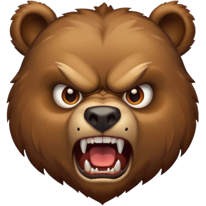 angry bear face emoji