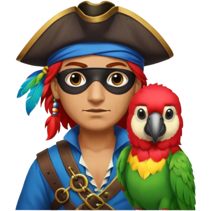 pirate and parrot emoji