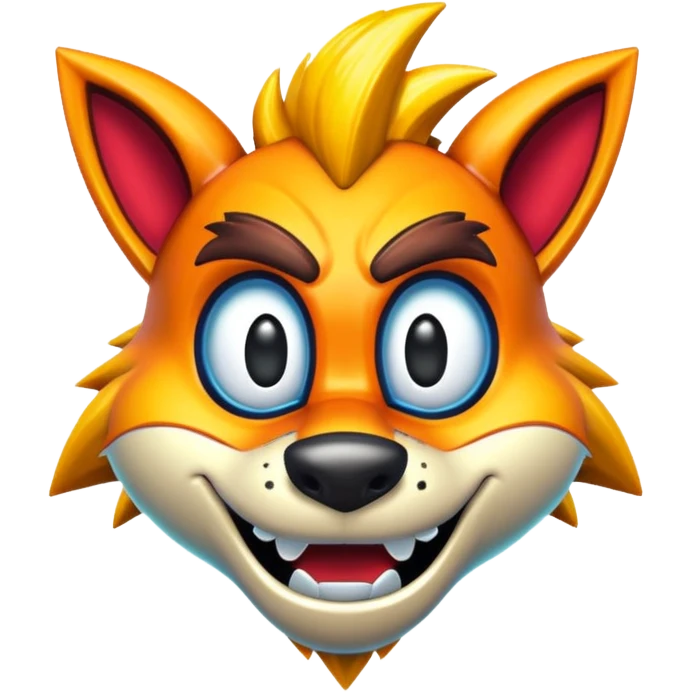 Crash bandicoot warped logo emoji
