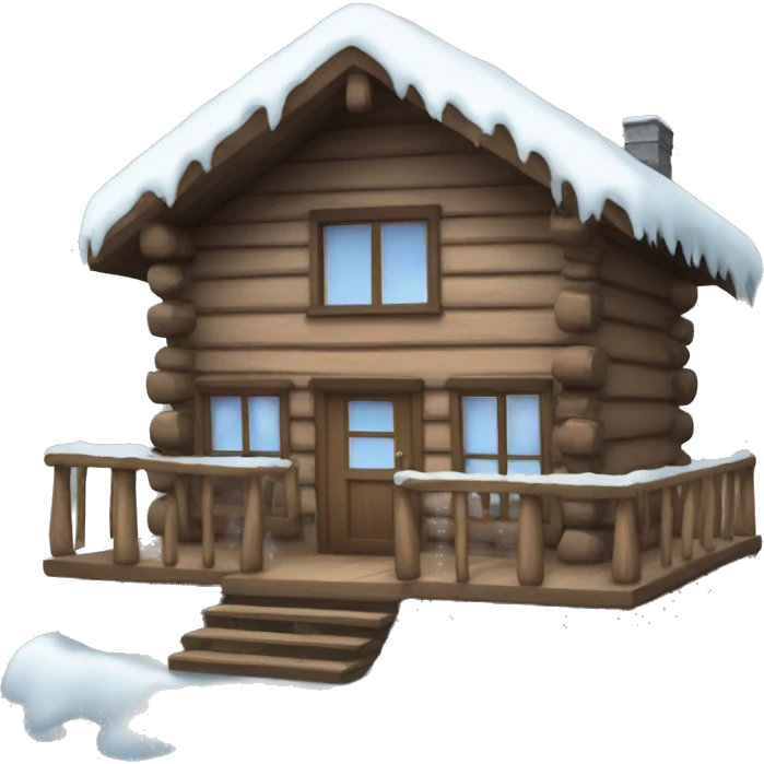 winter cabin emoji