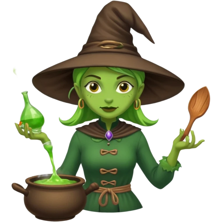 green witch cooking potion emoji