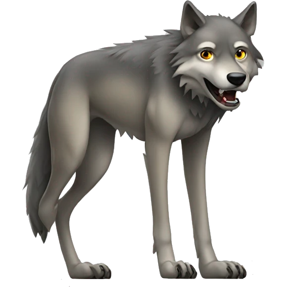 Wolf with human legs emoji