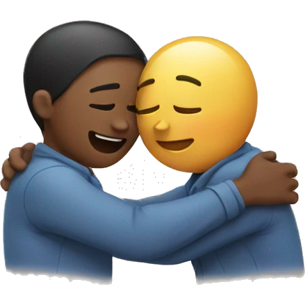 Hugging showing love emoji