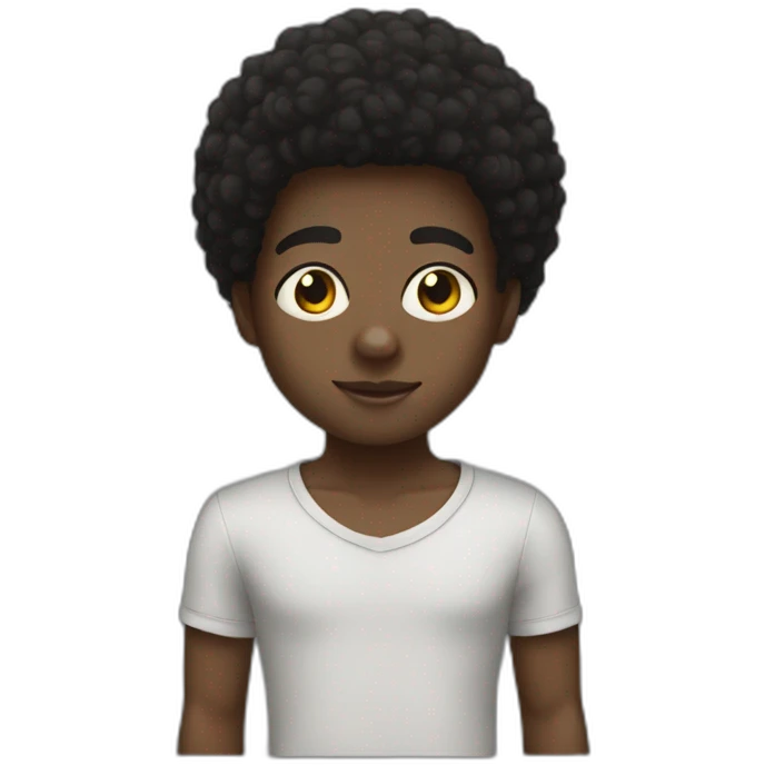black boy afro hizr emoji