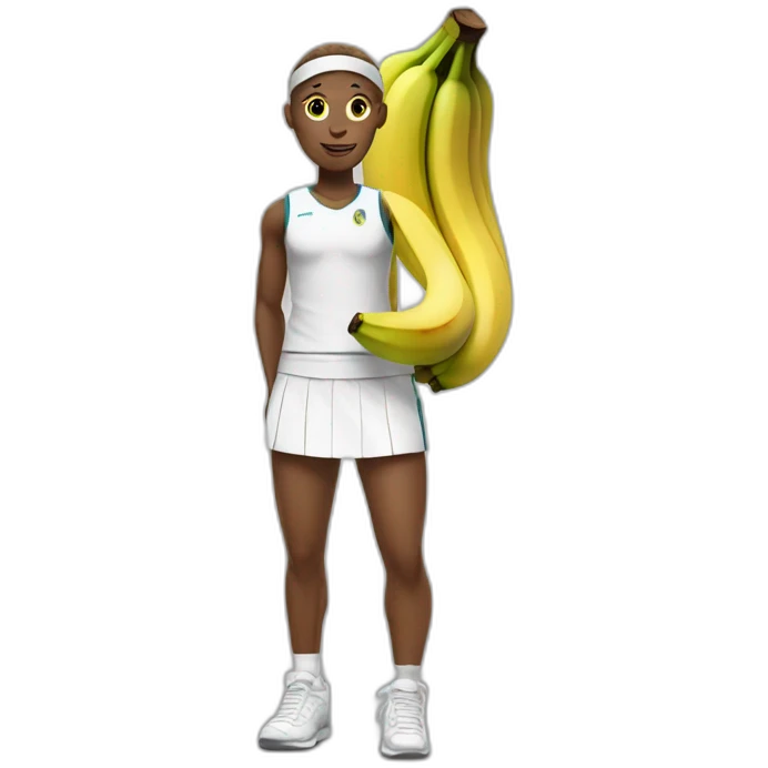 Humanlike Banana in a tennis uniform emoji