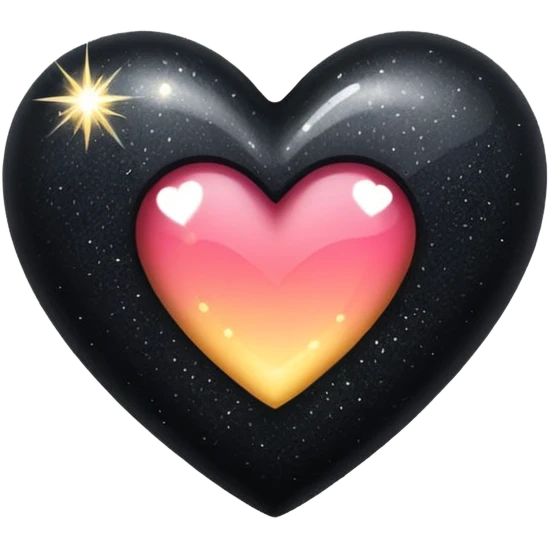 Black sparkle heart emoji
