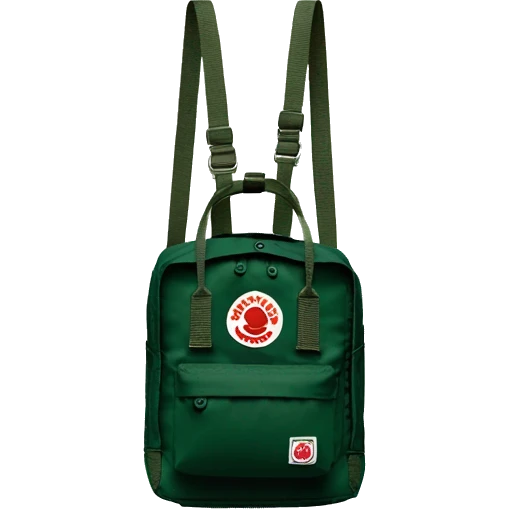fjallraven kanken forest green mini cross body bag emoji