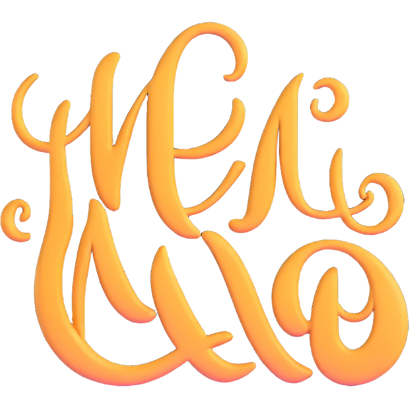 3D Hindi/Urdu calligraphy of the word Meri with decorative elements emoji