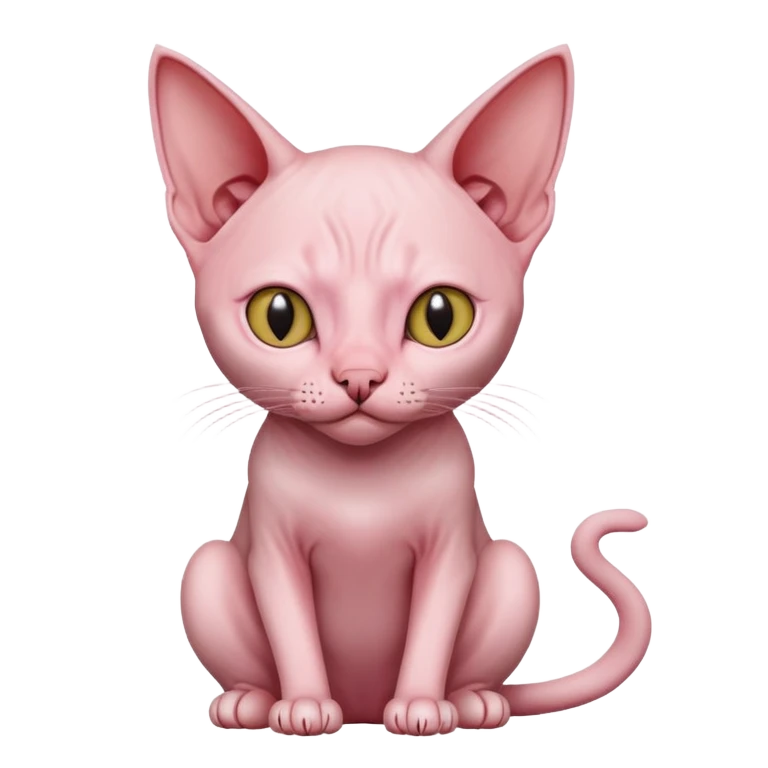 Hairless cat sitting emoji