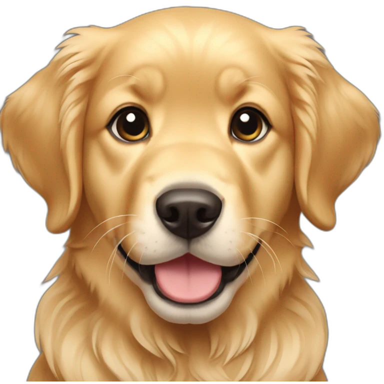 Golden retriever pup emoji